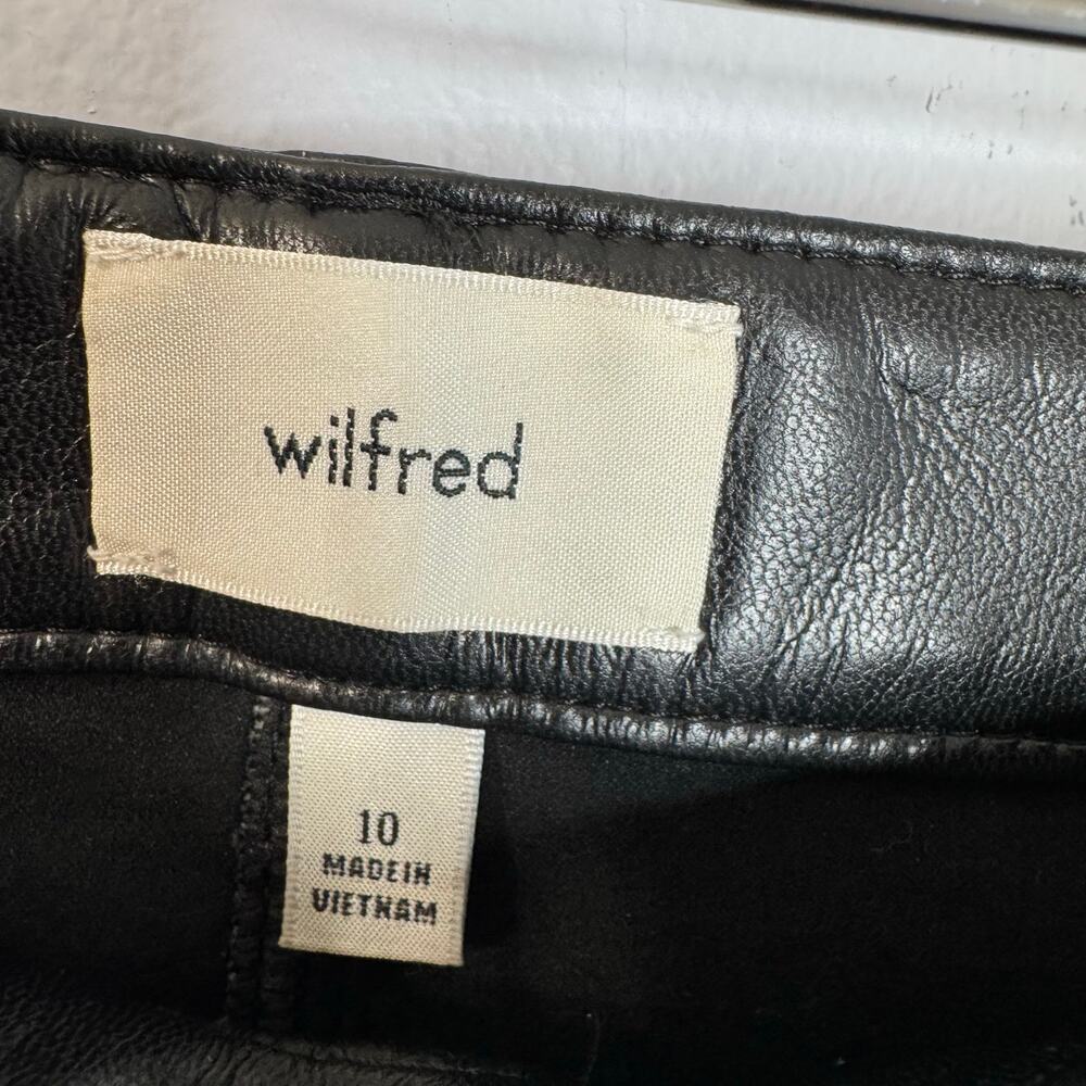 Wilfred The Melinda Pant High-waisted Vegan Leather Straight Leg Sz 10 - Picture 9 of 12